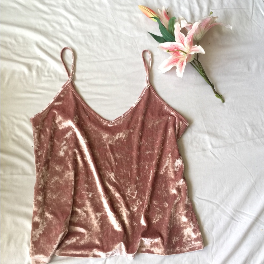 Velvet Tank Top Blouse